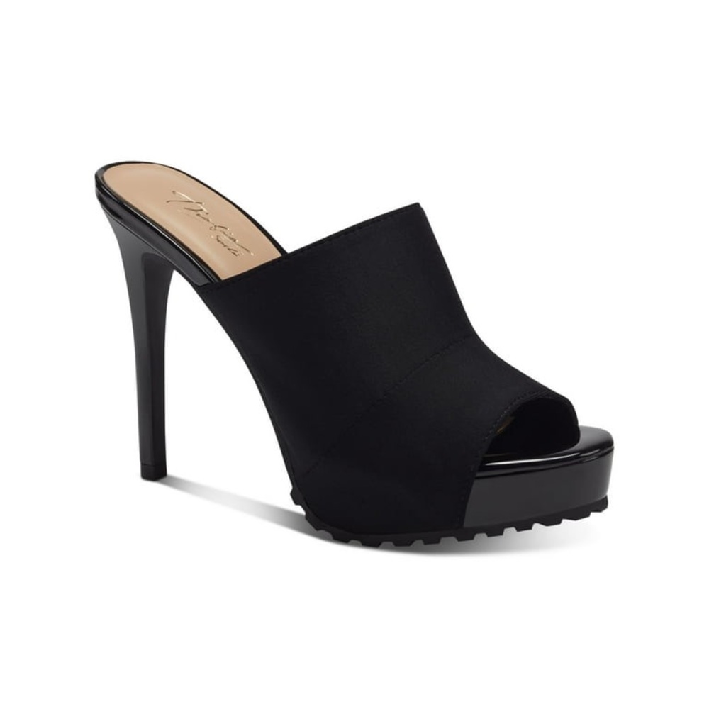 Cindie Womens Platforms Peep-Toe Mule Sandals
